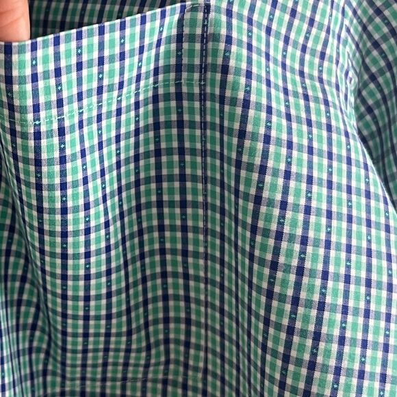 Bugatchi Cotton Gingham Plaid Flip Cuff Shirt - Picture 6 of 9